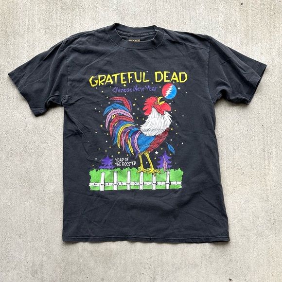 Vintage Grateful Dead T Shirt 90s Chinese New Year Single Stitch Rooster Large